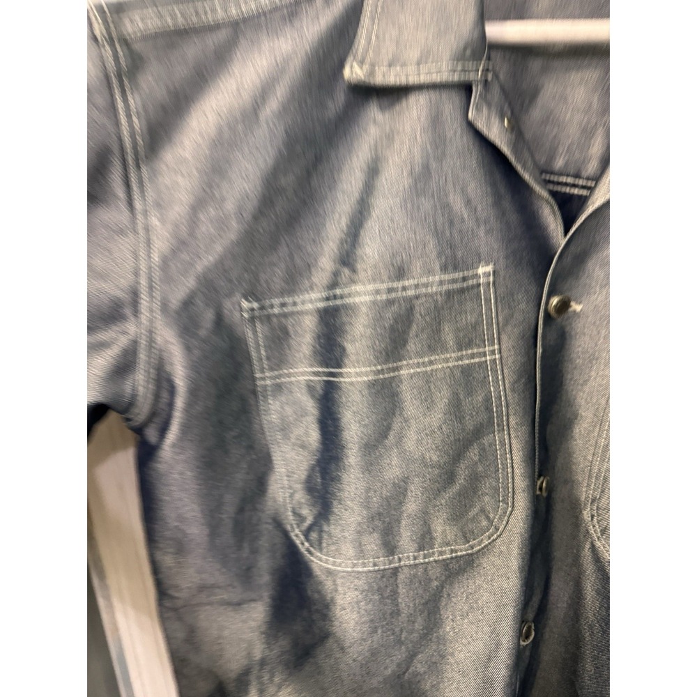 Vintage Rocawear Denim Shacket Mens L Cotton Embroidered Shirt Jacket Streetwear - Picture 4 of 12